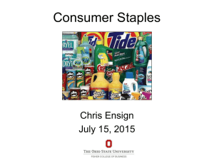 Consumer Staples Chris Ensign July 15, 2015