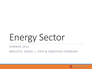 Energy Sector SUMMER  2015