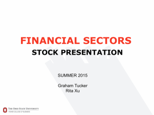 FINANCIAL SECTORS  STOCK PRESENTATION SUMMER 2015