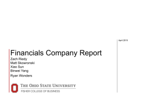 Financials Company Report  Zach Riedy Matt Skowronski