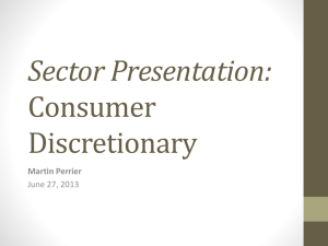 Sector Presentation: Consumer Discretionary Martin Perrier
