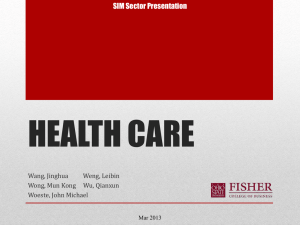 HEALTH CARE SIM Sector Presentation