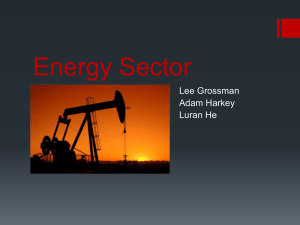 Energy Sector  Lee Grossman Adam Harkey