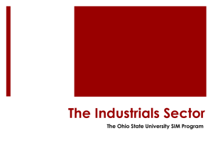 The Industrials Sector The Ohio State University SIM Program