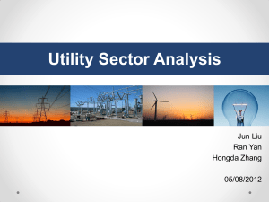 Utility Sector Analysis Jun Liu Ran Yan Hongda Zhang