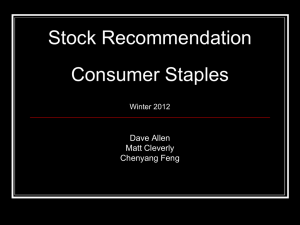 Stock Recommendation Consumer Staples Dave Allen Matt Cleverly