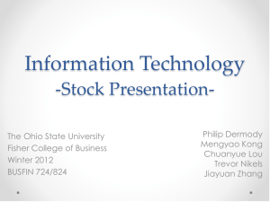 Information Technology -Stock Presentation-