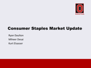 Consumer Staples Market Update Ryan Daulton Miheer Desai Kurt Elsasser