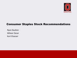 Consumer Staples Stock Recommendations Ryan Daulton Miheer Desai Kurt Elsasser