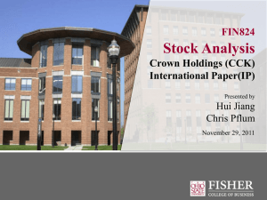 Stock Analysis FIN824 Crown Holdings (CCK) International Paper(IP)