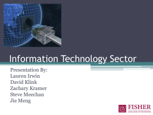 Information Technology Sector Presentation By: Lauren Irwin David Klink