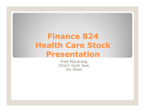 Finance 824 Health Care Stock Presentation