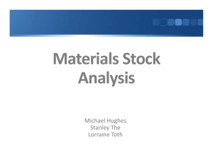 Materials Stock  l Analysis Michael Hughes