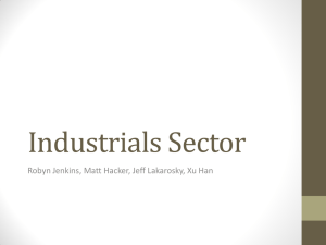 Industrials Sector Robyn Jenkins, Matt Hacker, Jeff Lakarosky, Xu Han