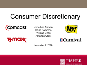 Consumer Discretionary Jonathan Barkan Chris Cameron Yixiong Chen