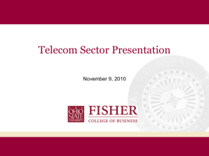 Telecom Sector Presentation November 9, 2010