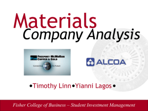 Materials Company Analysis Timothy Linn  Yianni Lagos
