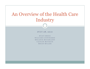An Overview of the Health Care Industry