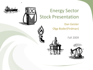 Energy Sector Stock Presentation Dan Geisler Olga Boder(Firdman)