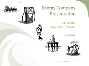Energy Company Presentation Dan Geisler Olga Boder(Firdman)