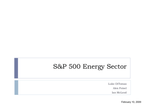 S&amp;P 500 Energy Sector Luke DiTomas Alex Foisel Ian McLeod