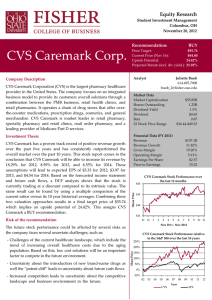 Djkdff CVS Caremark Corporation (CVS) is the largest pharmacy healthcare