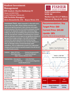 Student Investment Management (SIM) Winter 2010