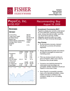 P Recommending: Buy NYSE-PEP