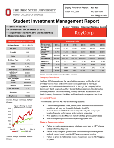 KeyCorp  Student Investment Management Report