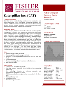 Caterpillar	Inc.	(CAT)  Fisher	College	of Business	Equity