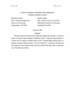 of to Robust  Adaptive  Control Mohammed  Dahleh Munther  Dahleh