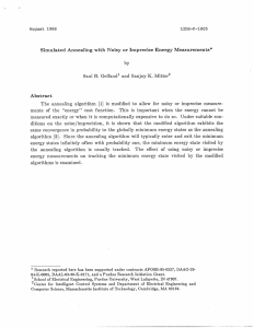 Simulated  Annealing  with  Noisy  or ... Abstract by and  Sanjoy  K. Mitter