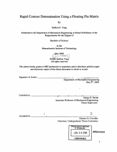 Rapid Contour Determination Using  a Floating Pin Matrix