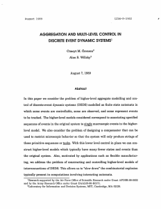 AGGREGATION  AND  MULTI-LEVEL  CONTROL  IN Abstract