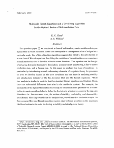 Multiscale  Riccati  Equations  and  a Two-Sweep ... for  the  Optimal  Fusion  of ...