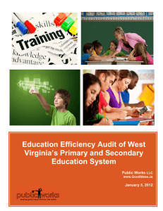 Education Efficiency Audit of West Virginia’s Primary and Secondary Education System