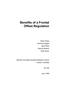 Benefits of a Frontal Offset Regulation