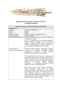Registration Form for the “Innovative Practice” in Medical Education