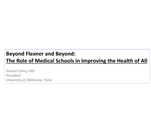 Beyond Flexner and Beyond:  Gerard Clancy, MD