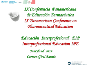 IX Conferencia  Panamericana de Educaci ó n Farmac