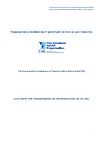   Proposal for accreditation of pharmacy careers in Latin America 