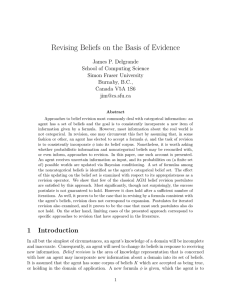 Revising Beliefs on the Basis of Evidence