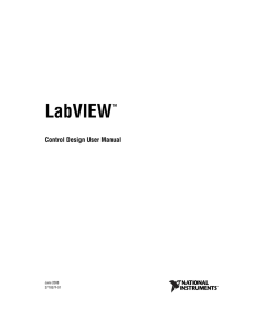 LabVIEW Control Design User Manual TM