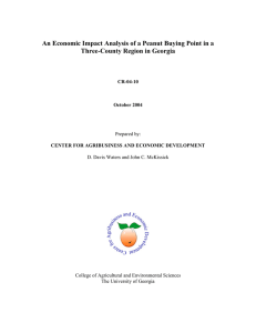 An Economic Impact Analysis of a Peanut Buying Point in... Three-County Region in Georgia