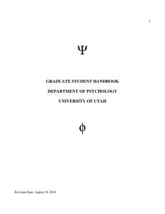 Ψ φ GRADUATE STUDENT HANDBOOK