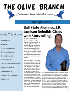 The Olive  Branch Ball State Alumnus, J.R. Jamison Rebuilds Cities