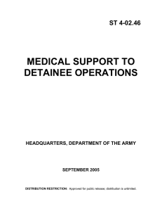 MEDICAL SUPPORT TO DETAINEE OPERATIONS  ST 4-02.46