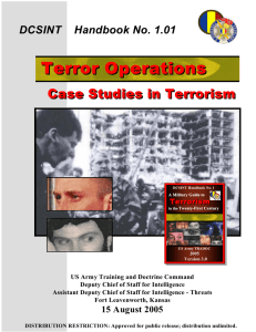 Terror Operations Case Studies in Terrorism