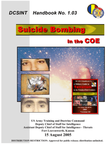 Suicide Bombing COE In the DCSINT Handbook