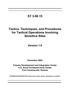 ST 3-90.15 Tactics, Techniques, and Procedures for Tactical Operations Involving Sensitive Sites